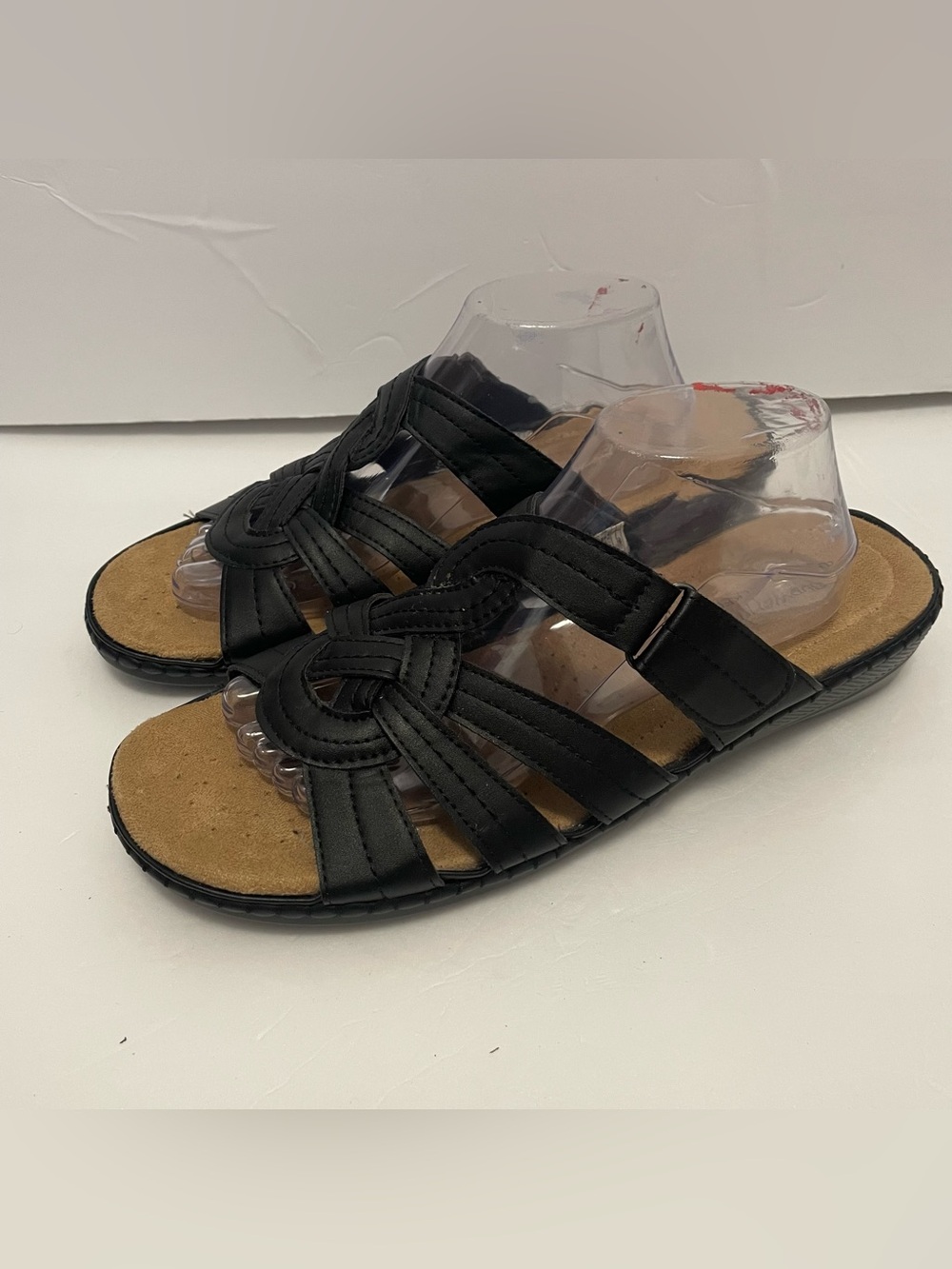 Cloudwalkers Womens Slide Stich Marin 203860 Slip On Black Sandals Size US 13W